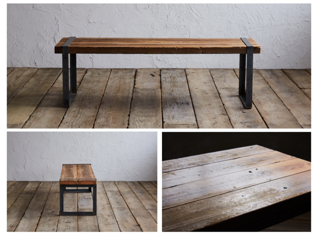 ハンドメイド テーブル ベンチ テレビボード ベンチ 兼 TVボード | Vintage 2way Design Bench – 瀬戸内造船家具